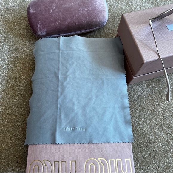 Miu Miu Circle Cat Eye Pink/White/Gold Sunglasses - Picture 10 of 10